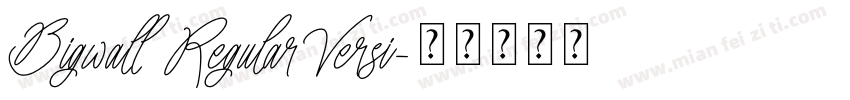 Bigwall RegularVersi字体转换